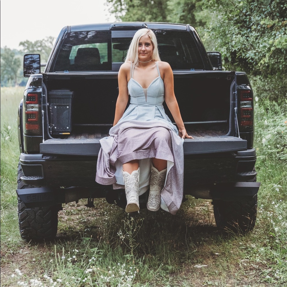 WINDSOR silver & purple dress